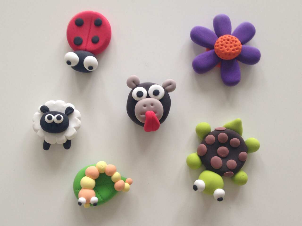 Magnets made with Jumping Clay 
