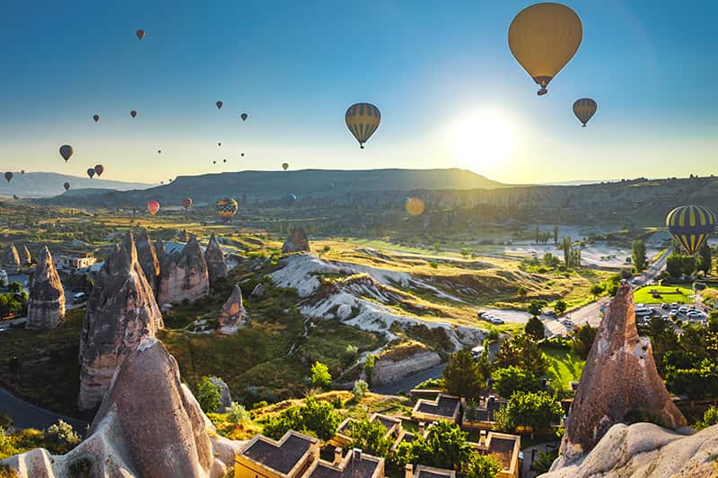 Fly in a hot-air balloon in Göreme, Turkey