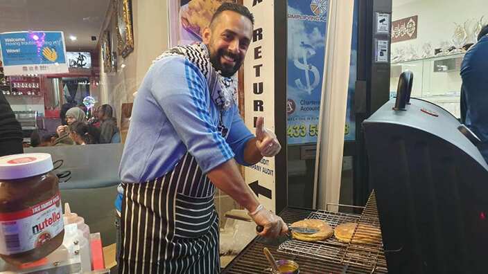 lakemba ramadan markets Kaak on charcoal barbecue