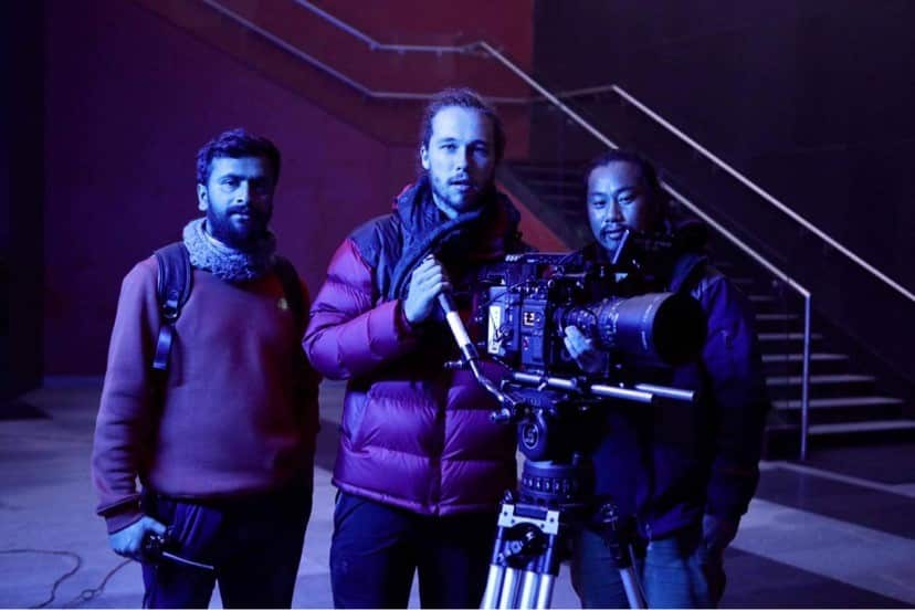 kalani gacon,while shooting in nepal.