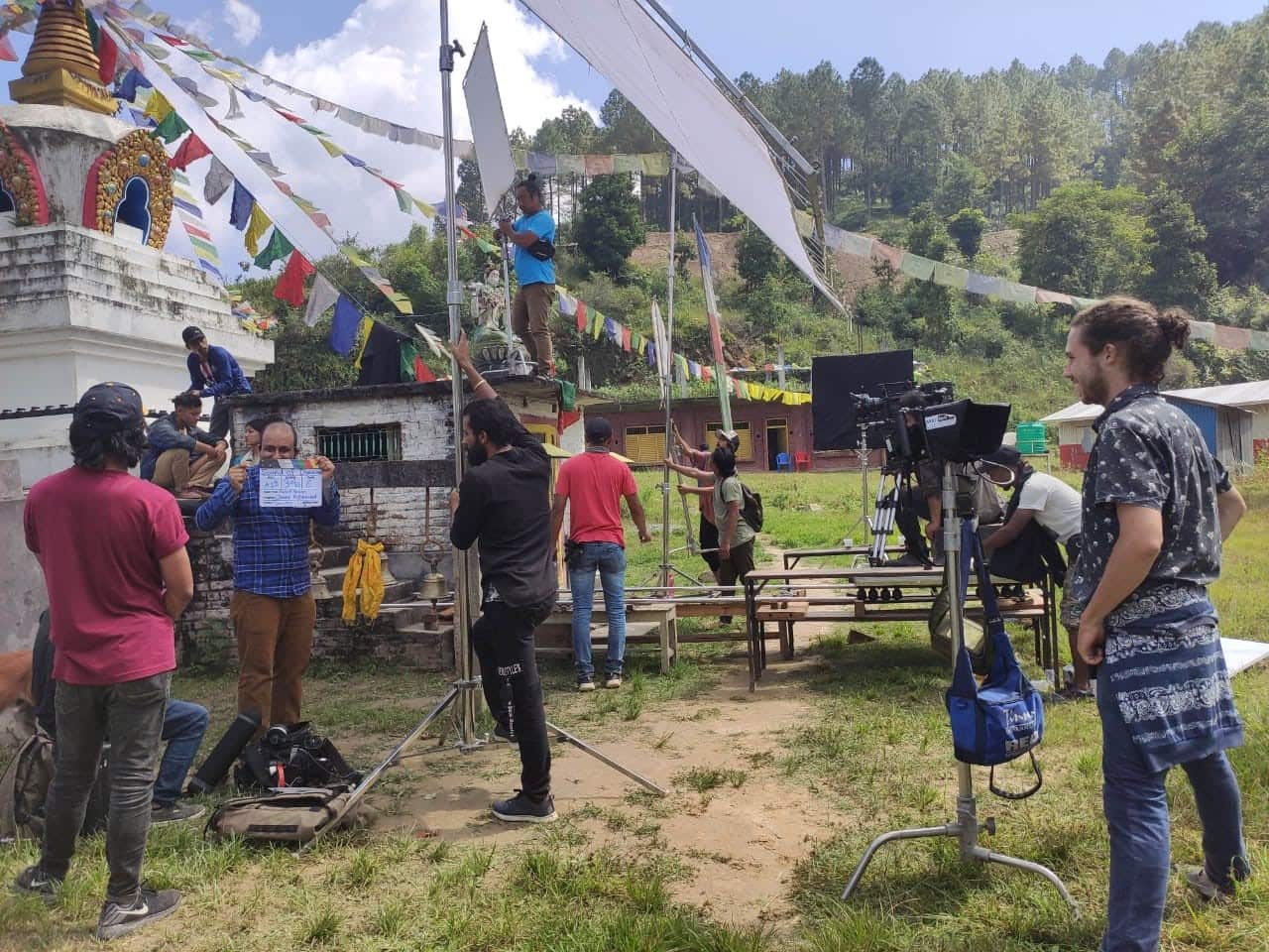 kalani gacon,while shooting in nepal.