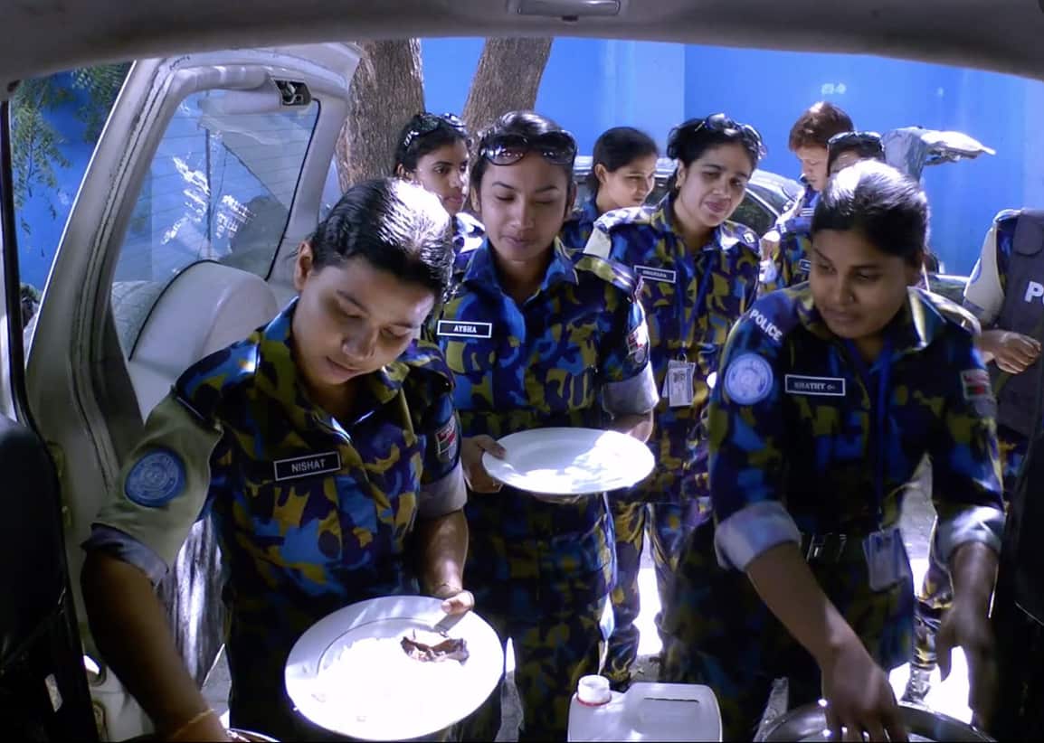 Kamar's film Neel Mukut (The blue crown-নীল মুকুট) features the policewomen of Bangladesh working in UN missions. 