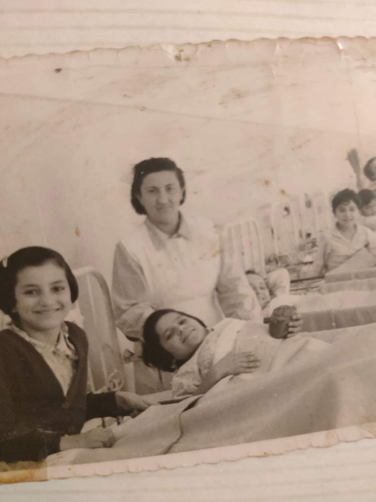 Stella Karakitsos as a kid in hospital