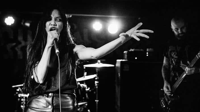 Karina Utomo is well known for her work with metal band High Tension.