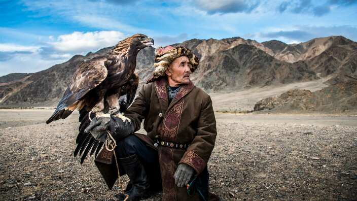 eagle, hunter, mongolia, kazakh,