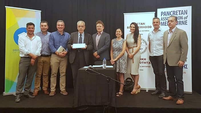 Mr George Stasinakis, President of the International Society of Friends of Nikos Kazantzakis, at the Greek Centre in Melbourne.