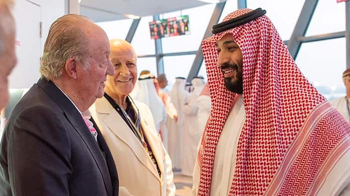 Spain former king and Saudi crown prince