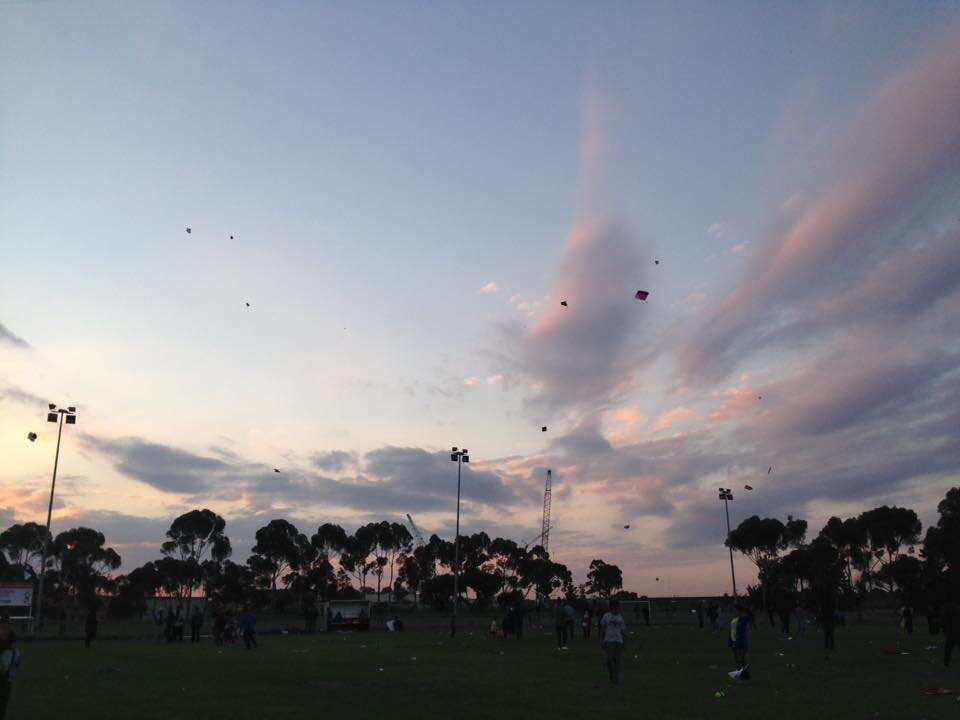 Kites flying during Basant Festival 2017