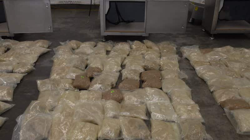 AFP crime scene investigators identified 248 packages within the four machines, containing a total of approximately 496 kilograms of MDMA.