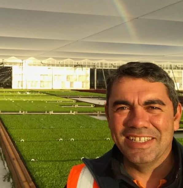Andreas Kiziris at the plant nursery where he works in Lara, regional Victoria.
