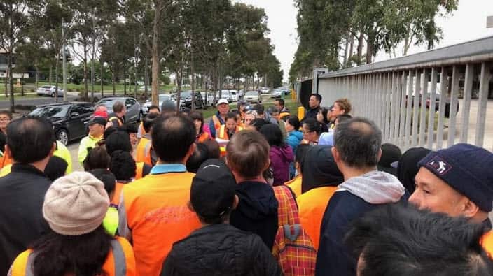 Fastline Logistics workers were also informed they would not be paid for their work this week. (AAP)