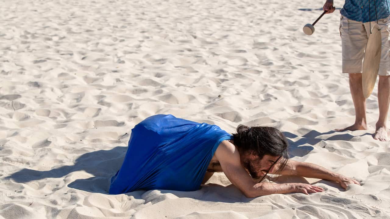 Kieran Mitchell, einer der Interviewpartner bei einer Performance