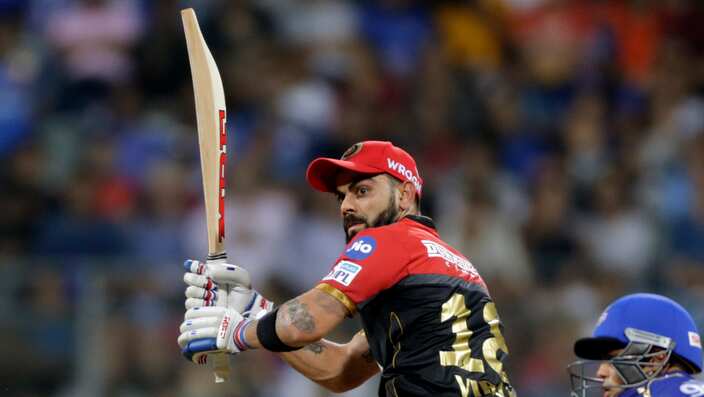 Royal Challengers Bangalore's Virat Kohli bats  during the VIVO IPL cricket T20 match against the Mumbai Indians in Mumbai, India, Tuesday, April 17, 2018. (AP Photo/Rajanish Kakade)