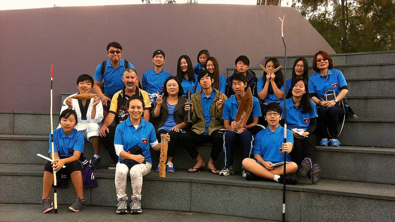 Korean high school visiting Wiradjuri country