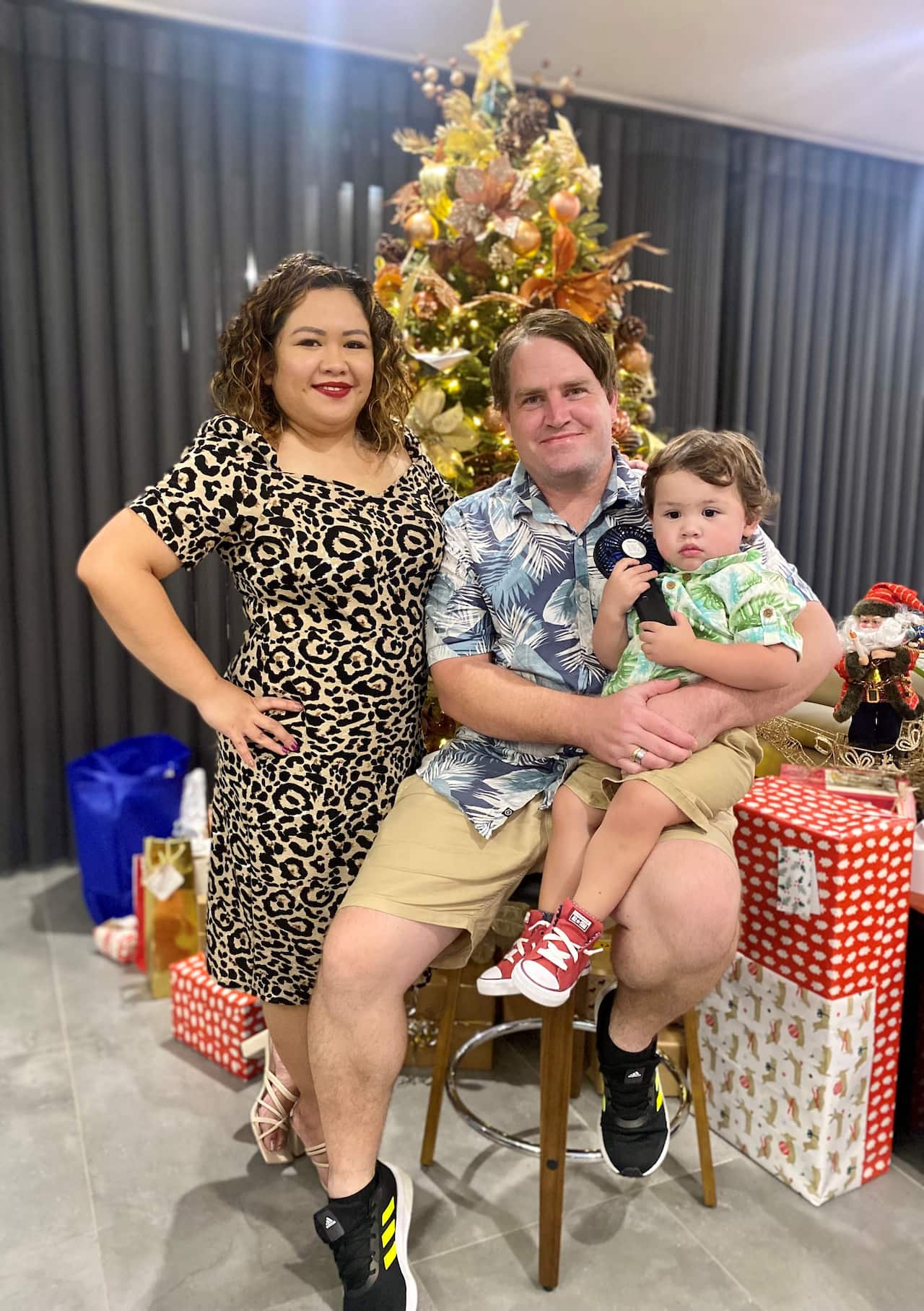 Kristel's family Christmas celebration.