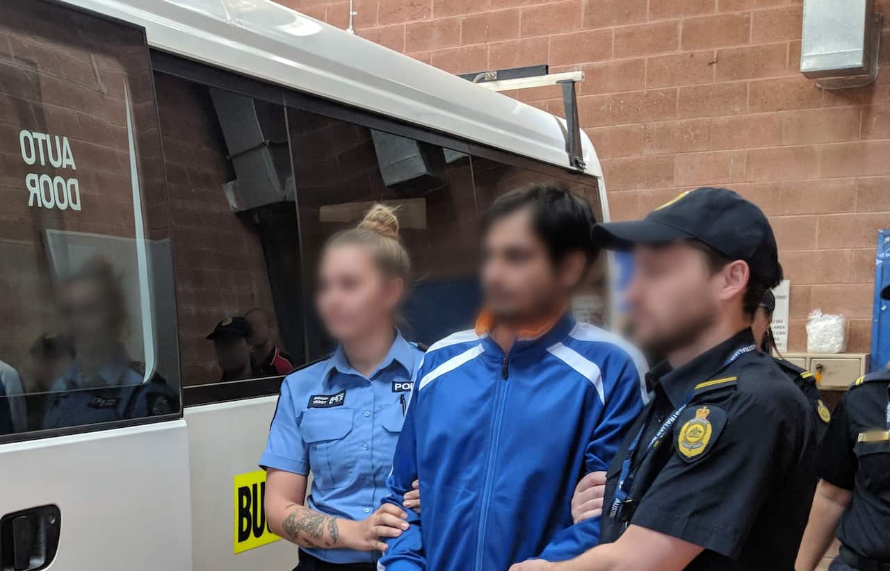 One of the unlawful non-citizens detained during the ABF's Kununurra operation this week