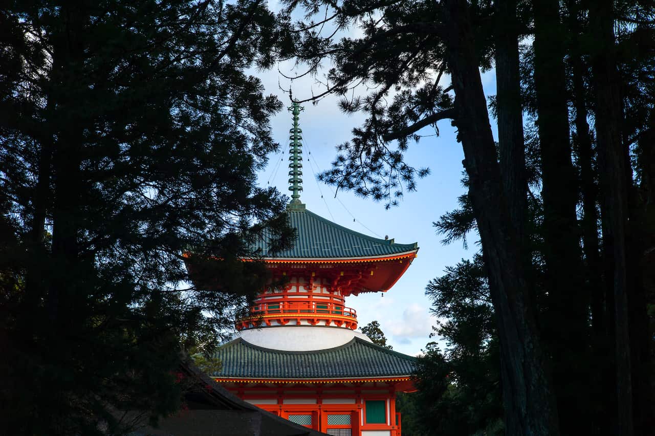 Garan temple complex in Koyasan.