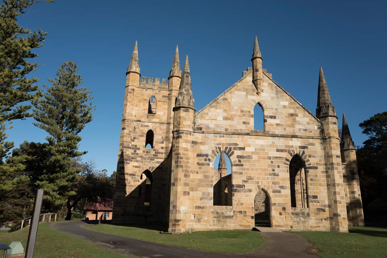 Nhà thở cổ trong khuôn viên di tích Port Arthur.