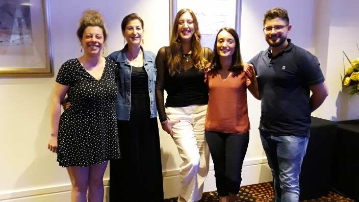 From left: Sofia Haniotaki, (secretary), Christoula Stamopoulou, Katholiki Giordamni (vice president), Anita Ladas (president), Christian Raspa (treasurer). 