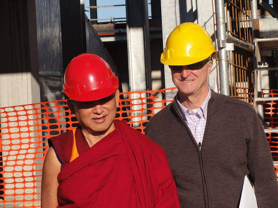 Ian Green OAM of Great Stupa of Universal Compassion with his guru lama zopa