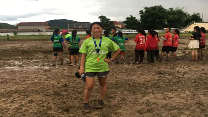 Lao Khang on the field