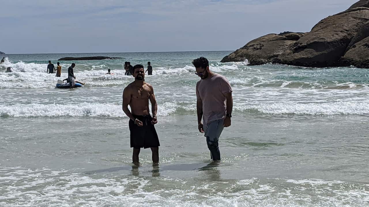 Ashu Duggal and Anupam Chhabra posed for this photo at Squeaky Beach in Wilsons Prom just moments before their death.