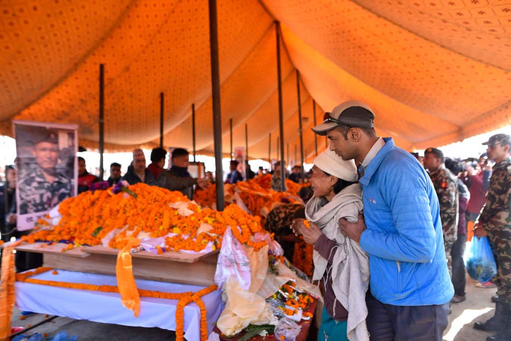 Last Tributes Towards The Crash Victims Including Minister Adhikari