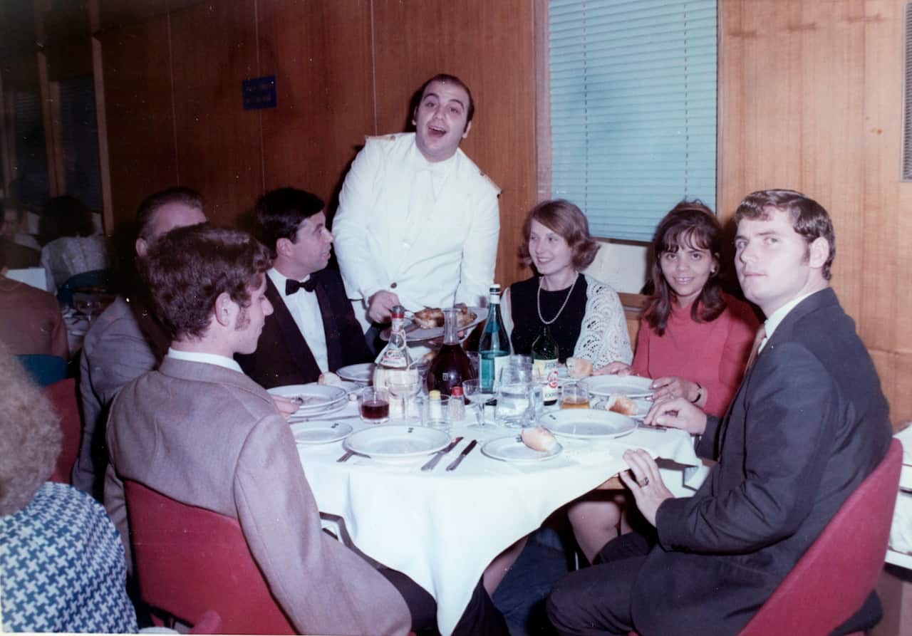 On the boat to Australia