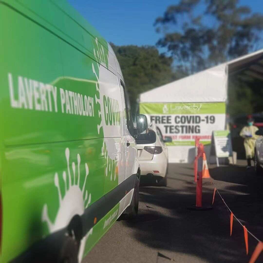 Laverty Lab's Covid-19 test station