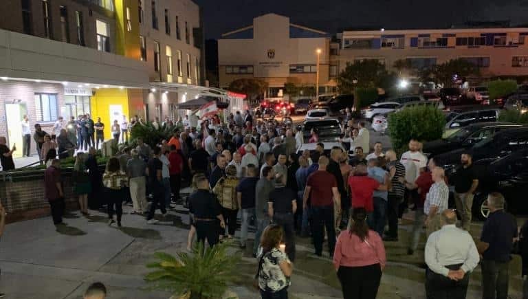 Clashes between Lebanese protesters and a Lebanese minister in Sydney 