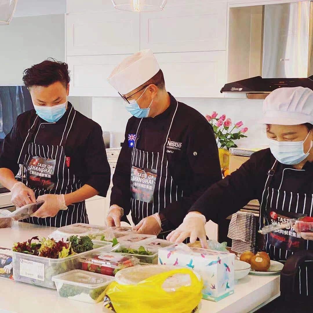 Working in a central kitchen