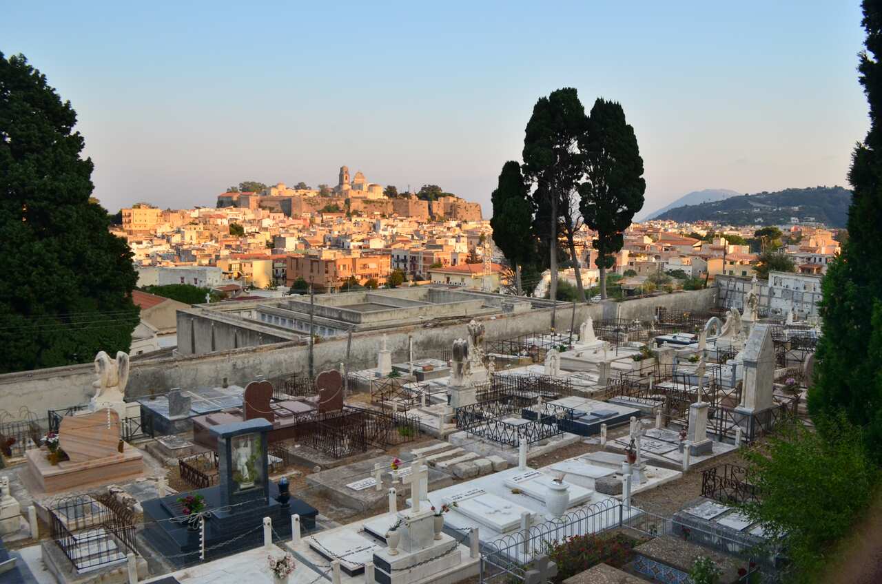 A view of Lipari from the cemetery