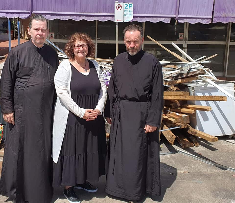 Fr Dimitri Tsakas Dr Eleni Athinodorou and Fr Roman  