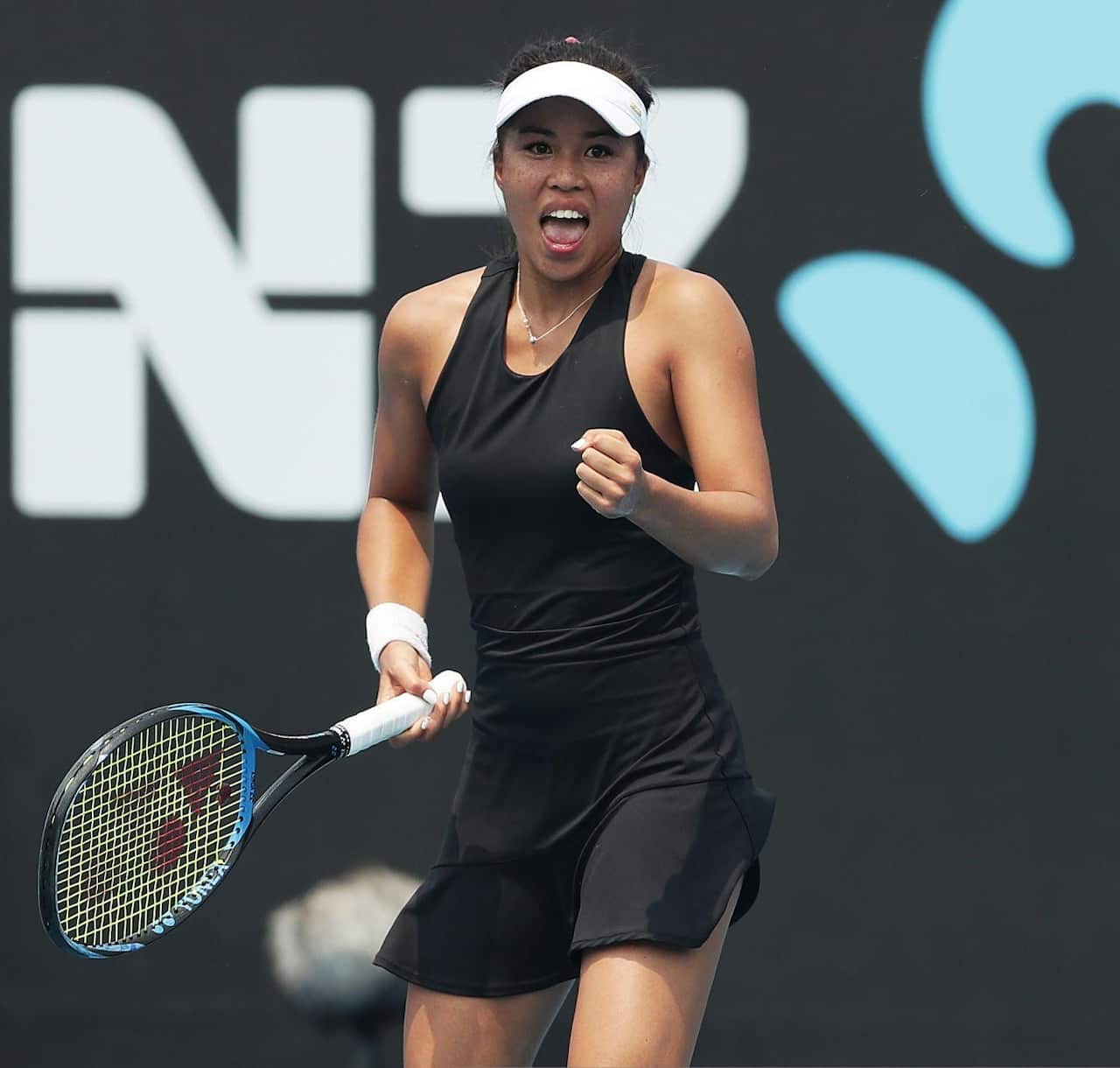 Lizette after winning the second round at the WTA Hobart tournament in 2020