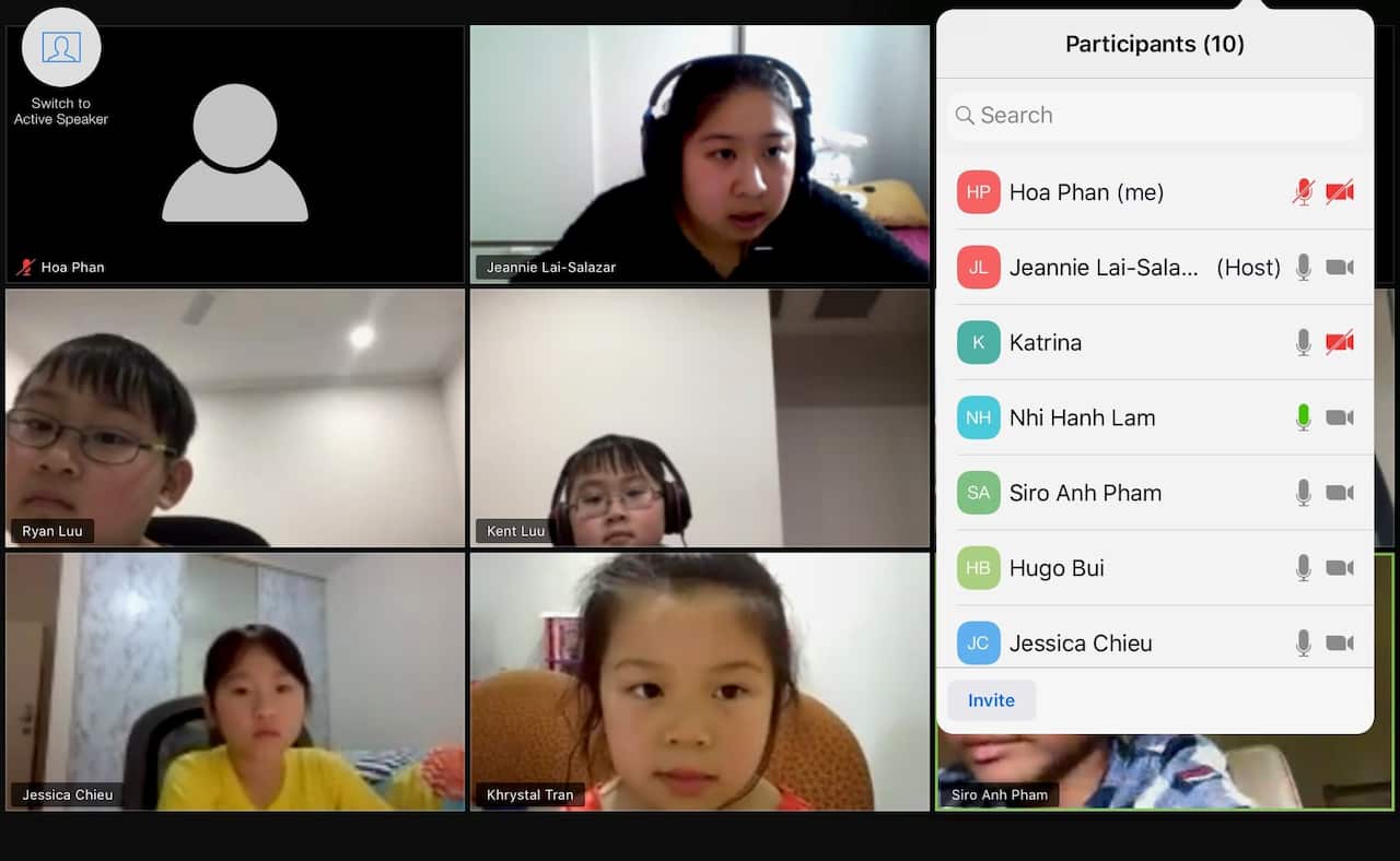 Lớp học trực tuyến của cô Lại Thanh Trúc Jeannie