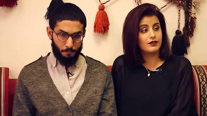 لجين الهذلول المدافعة عن حقوق المرأة مع زوجها الممثل فهد البتيري 