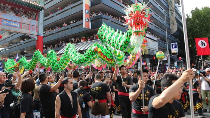 Chinese New Year celebrations in Melbourne.