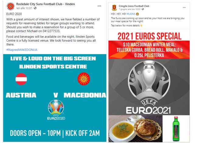 How the Macedonian fans in Sydney are announcing the screening of their team's football matches