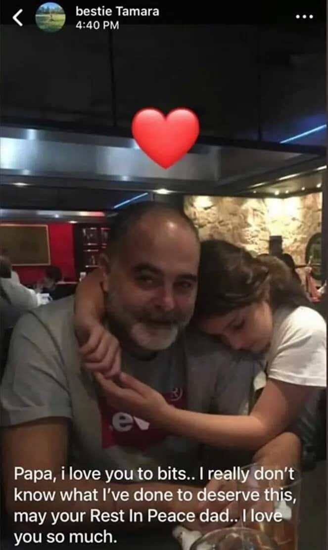Tamara with her father Tarek Tayah