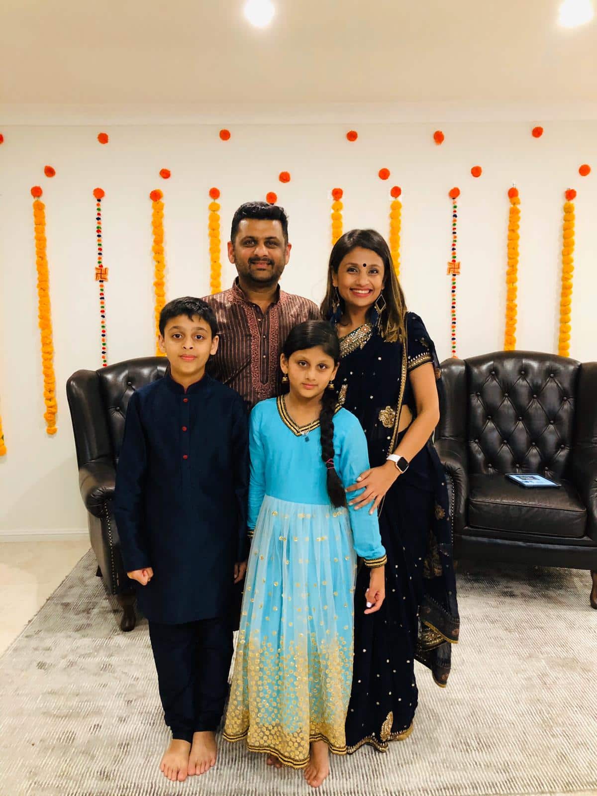 Mahi Sahasrabuddhe with her family