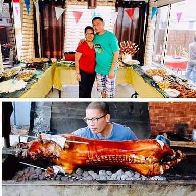 The forerunners of the oldest lechon purveryor in Australia- Fred and Fely Mahusay and their son Will Mahusay who is now managing Sydney Cebu Lechon.