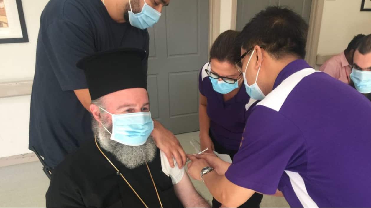 Archbishop Makarios vaccination