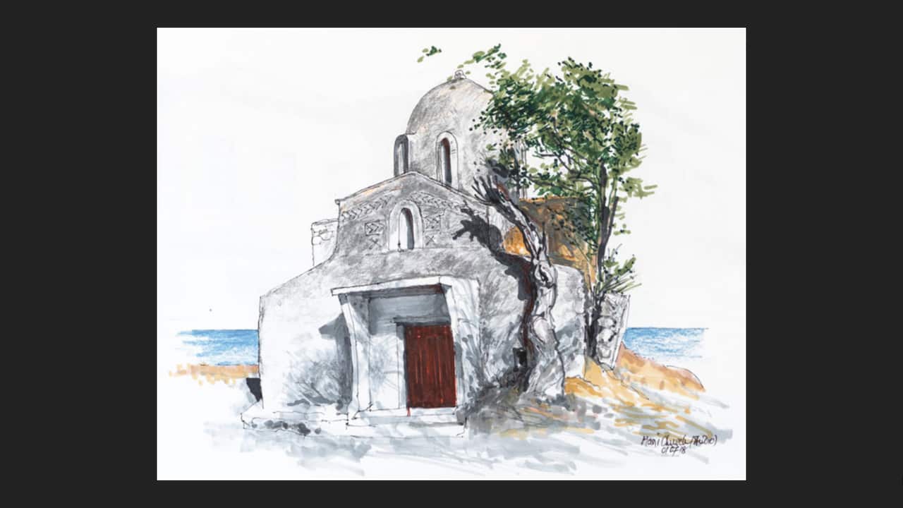 Mani church, Peloponnese, Laconia, Greece. 