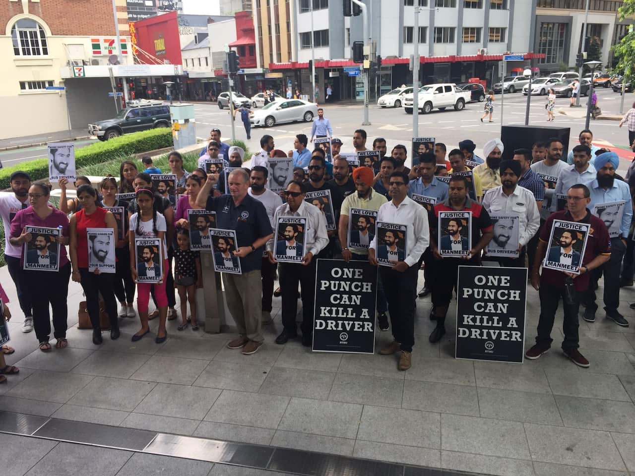 Supporters gathered outside Brisbane Magistrate's court today