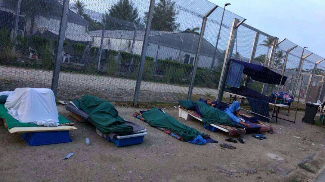 Detainees inside Manus Island Centre after being decommissioned by the Australian government