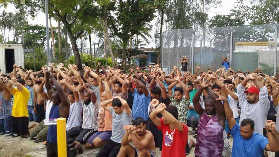 Detainees inside Manus Island Centre after being decommissioned by the Australian government