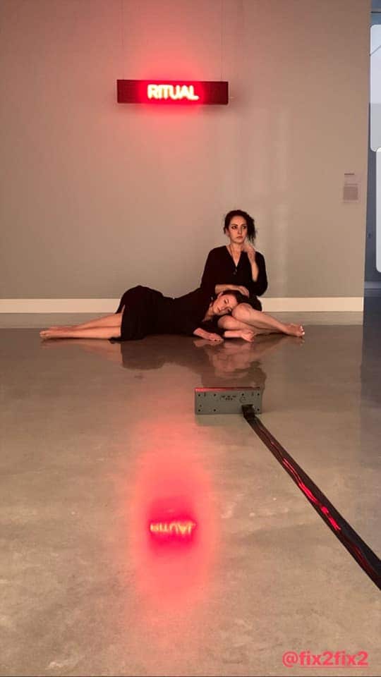 Mariam Salameh in her exhibition