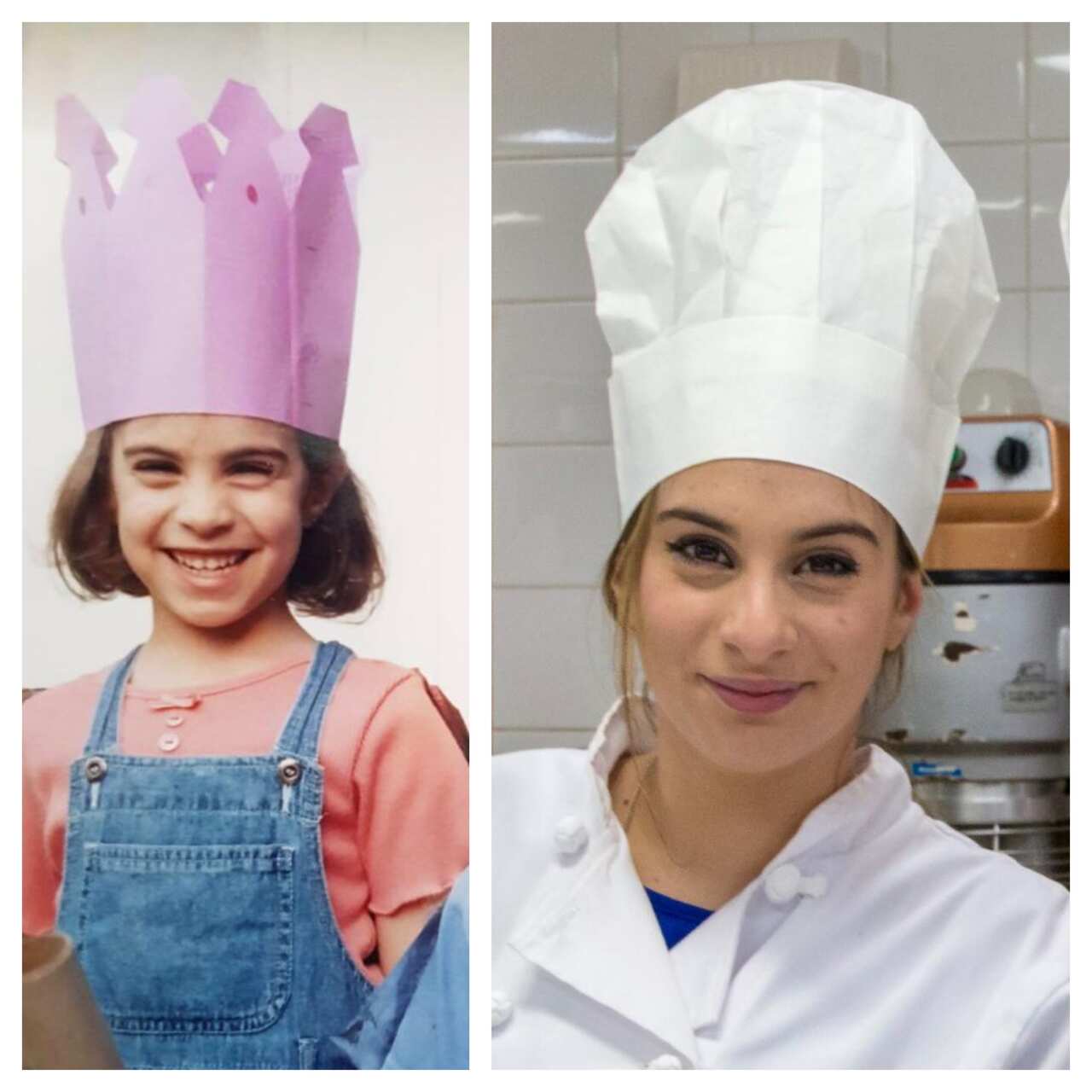 Mariam Daboussy as a kid (L) and Mariam as an adult in Australia (R)