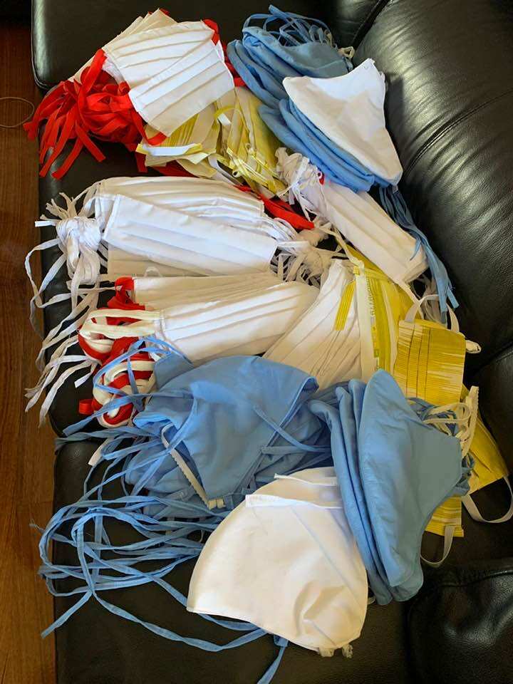 Sewn washable masks for free distribution