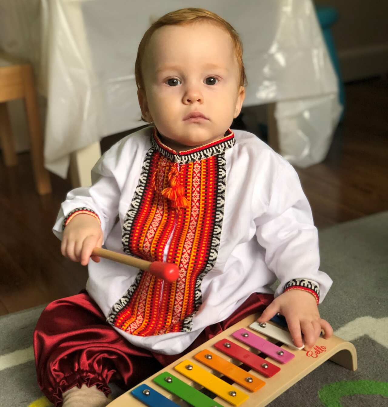 Matthew from Sydney is getting ready for Harmony Day at his Childcare. Matthew's mum is Russian, and his dad is Ukrainian.